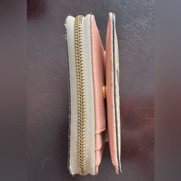 MCM Mini Rabbit Zip Around Wallet in Visetos Beige - Picture 4 of 10